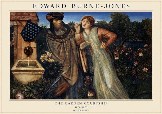 Edward Burne-Jones The Garden Courtship No1 - Poster