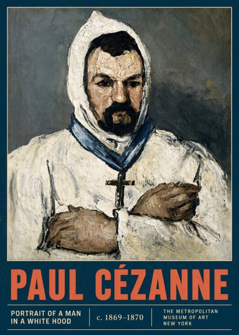 Paul Cézanne Portrait of a Man in a White Hood No4 - Poster