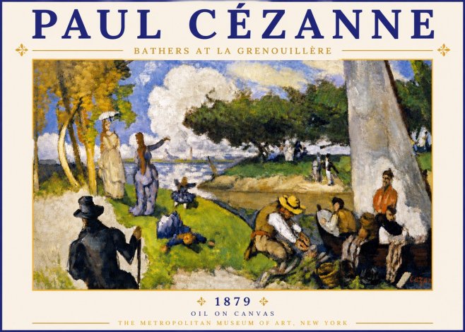 Paul Cézanne Bathers at La Grenouillère No6 - Poster