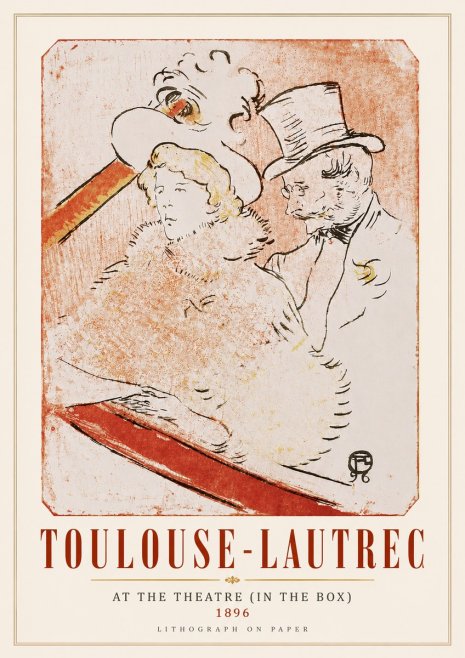 Toulouse-Lautrec At the Theatre (in the Box) No6 - Poster