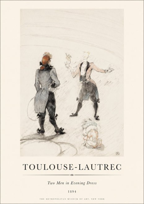Toulouse-Lautrec Two Men in Evening Dress No1 - Poster