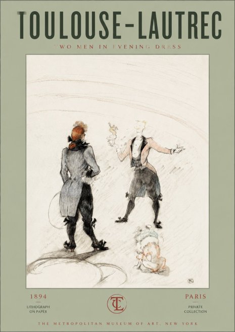 Toulouse-Lautrec Two Men in Evening Dress No2 - Poster