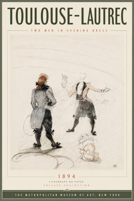 Toulouse-Lautrec Two Men in Evening Dress No5 - Poster