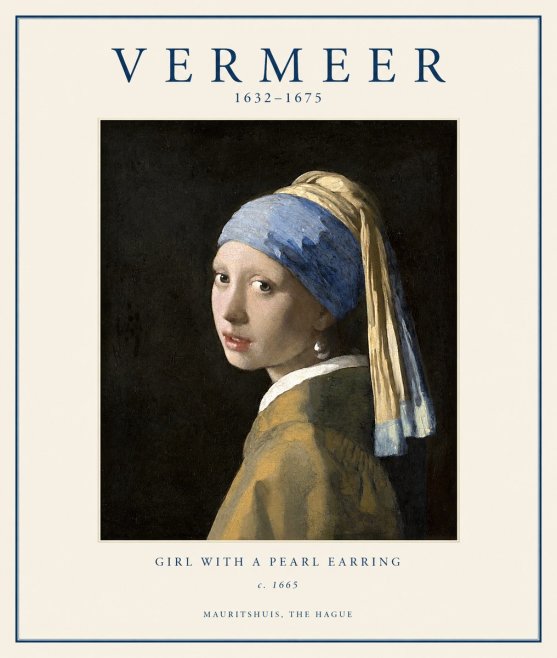Vermeer Girl with a Pearl Earring II No1 - Poster