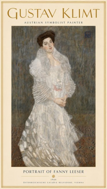 Klimt Portrait of Fanny Leeser No4 - Poster