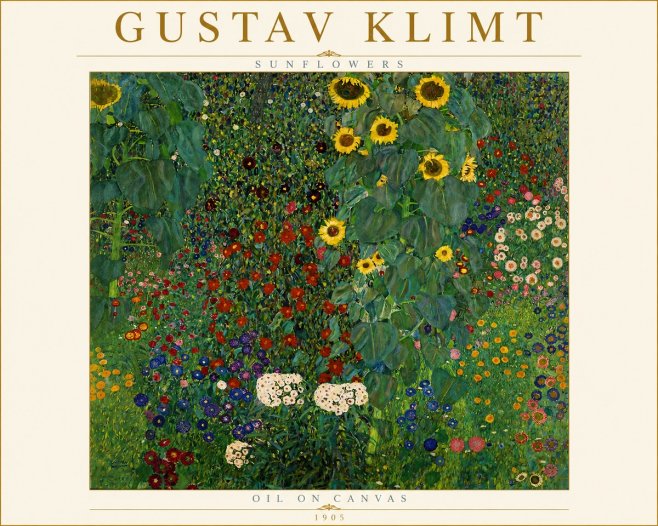 Klimt Sunflowers No6 - Poster