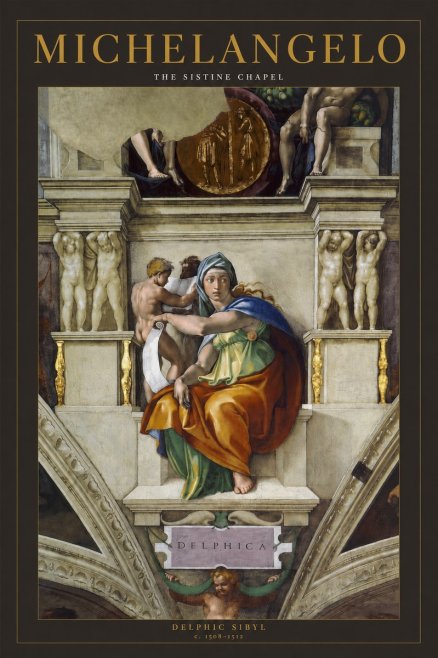 Michelangelo Delphic Sibyl No2 - Poster