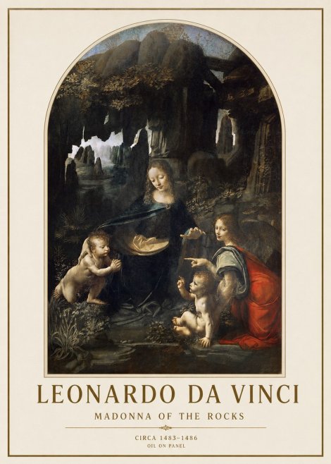Leonardo da Vinci Madonna of the Rocks No1 - Poster