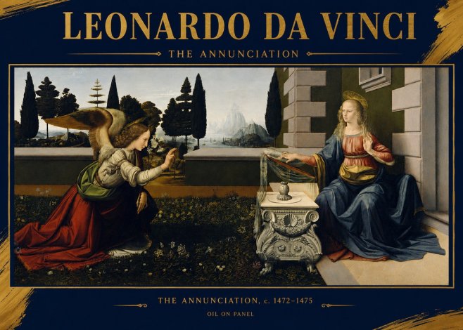 Leonardo da Vinci The Annunciation No2 - Poster