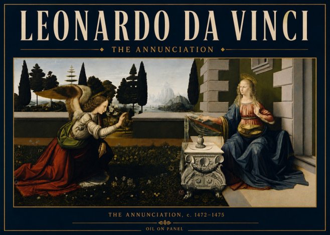 Leonardo da Vinci The Annunciation No6 - Poster