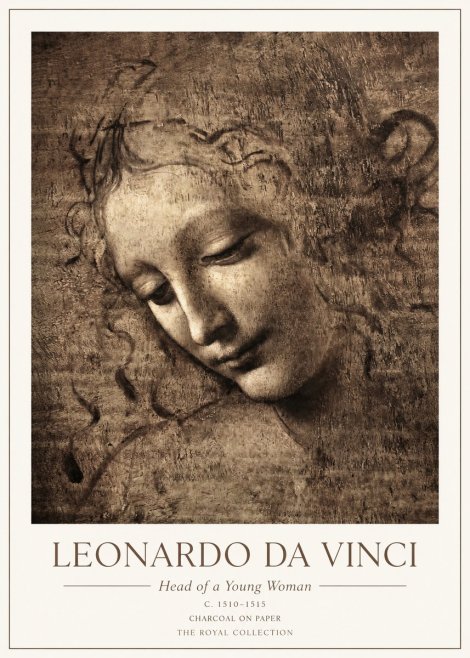 Leonardo da Vinci Head of a Young Woman II No1 - Poster