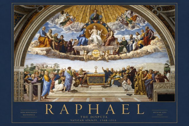 Raphael The Disputation of the Holy Sacrament No2 - Poster