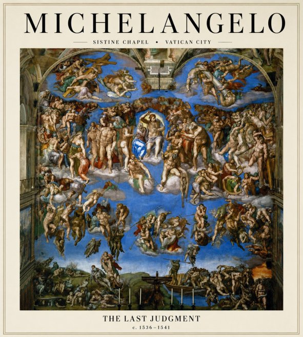 Michelangelo The Last Judgment No3 - Poster