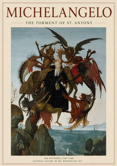 Michelangelo The Torment of St. Antony No3 - Poster