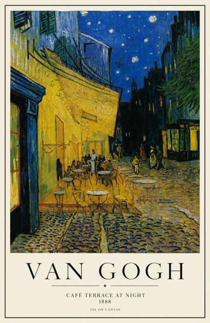 Van Gogh Café Terrace at Night No3 - Poster