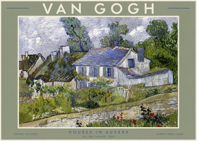 Van Gogh Houses in Auvers No2 - Poster