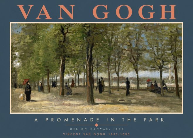 Van Gogh A Promenade in the Park No2 - Poster