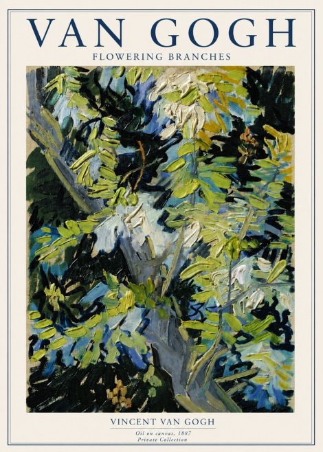 Van Gogh Flowering Branches No3 - Poster