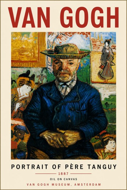 Van Gogh Portrait of Père Tanguy II No6 - Poster