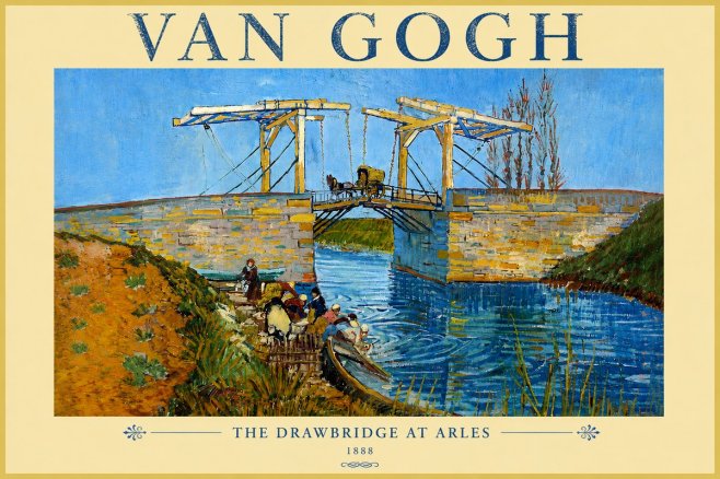 Van Gogh The Drawbridge at Arles I No5 - Poster