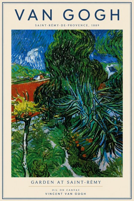 Van Gogh Garden at Saint-rémy No4 - Poster