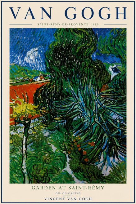 Van Gogh Garden at Saint-rémy No6 - Poster