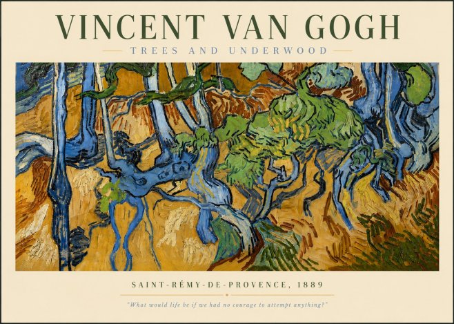 Van Gogh Trees and Underwood No5 - Poster