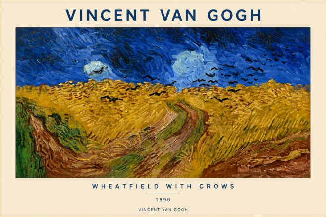 Van Gogh Wheatfield with Crows No5 - Poster