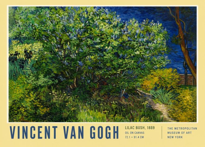 Van Gogh Lilac Bush No4 - Poster