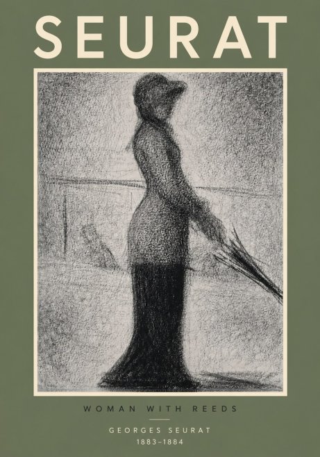 Seurat Woman with Reeds No2 - Poster