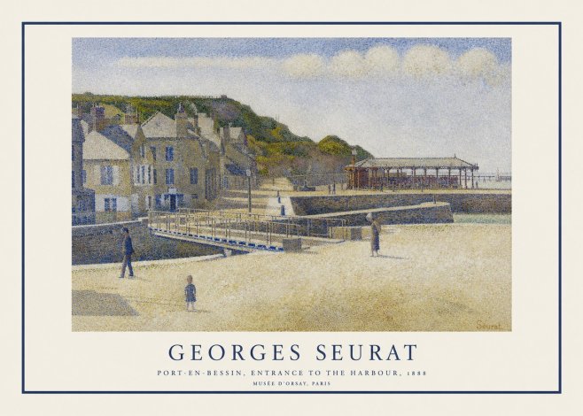 Seurat Port-en-bessin, Entrance to the Harbour, 1888 No1 - Poster
