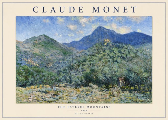 Monet The Estérel Mountains No5 - Poster