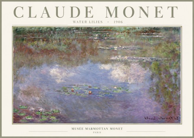 Monet Water Lilies VI No3 - Poster