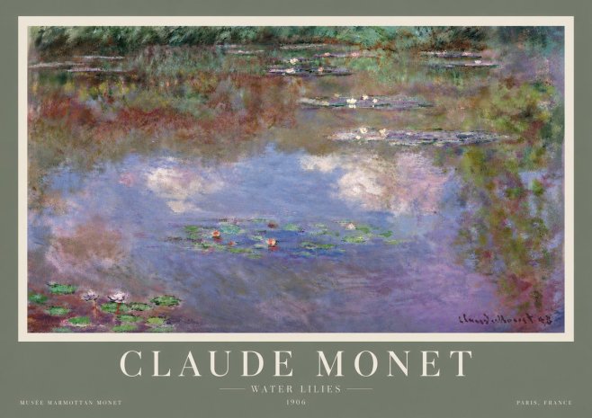 Monet Water Lilies VI No5 - Poster