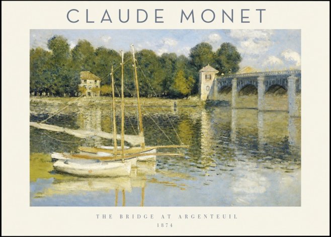 Monet The Bridge at Argenteuil III No1 - Poster