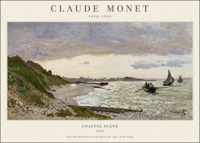 Monet Coastal Scene No1 - Poster