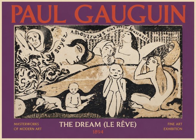 Paul Gauguin The Dream (Le Rêve) No2 - Poster