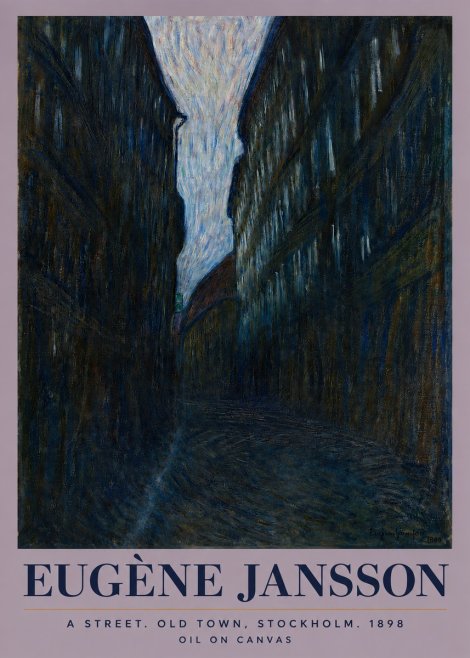 Eugène Jansson A Street. Old Town, Stockholm. 1898 No3 - Poster