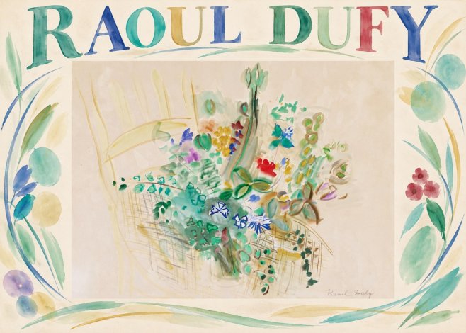 Raoul Dufy Bouquet in a Basket No5 - Poster