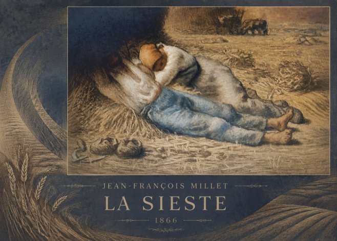 Jean-François Millet La Sieste No3 - Poster