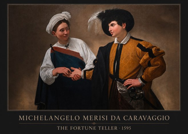 Michelangelo Merisi da Caravaggio The Fortune Teller II No1 - Poster