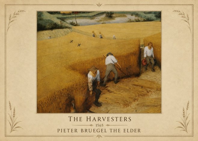 Pieter Bruegel The Harvesters IV No1 - Poster