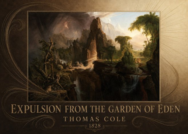 Thomas Cole Expulsion from the Garden of Eden I No6 - Poster