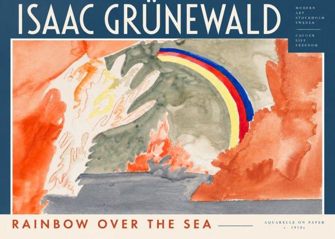 Isaac Grünewald Watercolor Composition No4 - Poster
