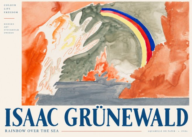 Isaac Grünewald Watercolor Composition No6 - Poster