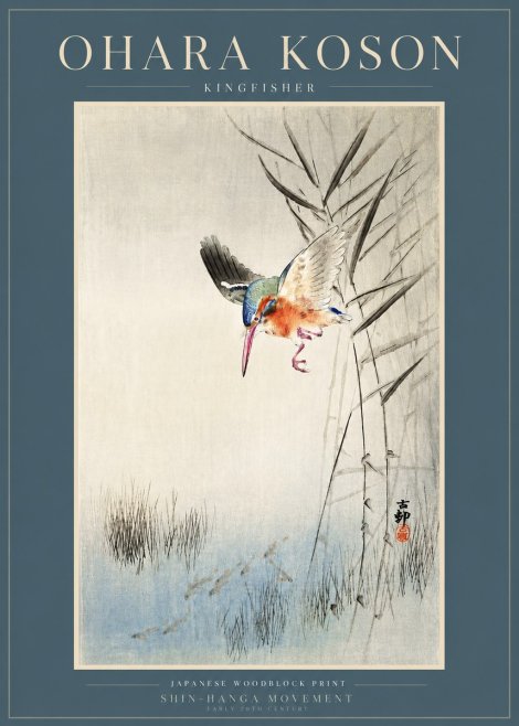 Ohara Koson Kingfisher No3 - Poster
