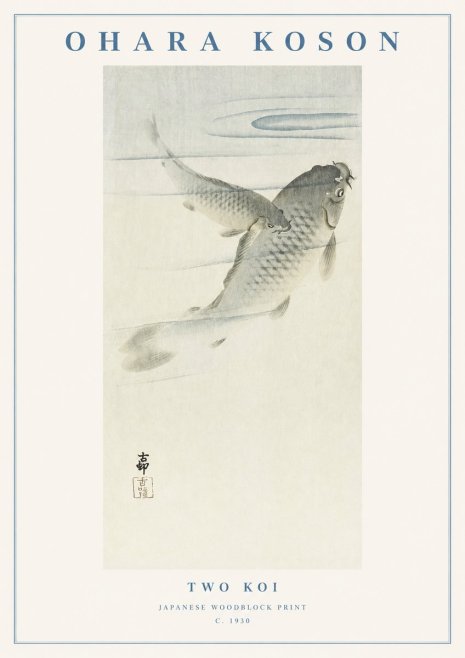 Ohara Koson Two Koi I No1 - Poster