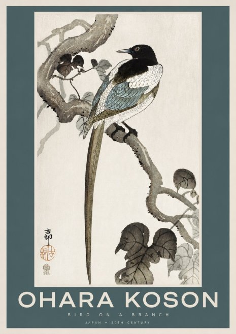 Ohara Koson Bird on a Branch IV No2 - Poster