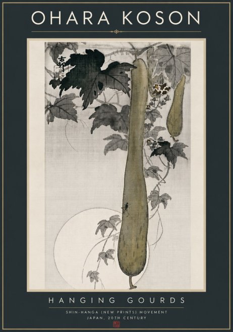 Ohara Koson Hanging Gourds No6 - Poster