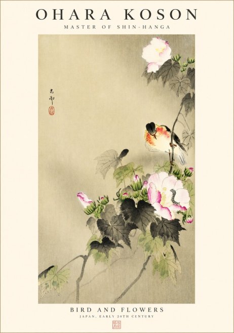 Ohara Koson Bird and Flowers No1 - Poster